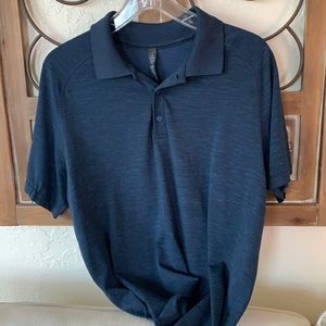 Lululemon, men’s polo shirt.
